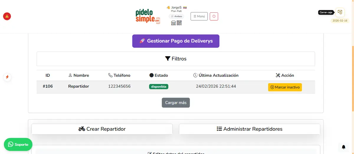 Delivery: gestión y pagos